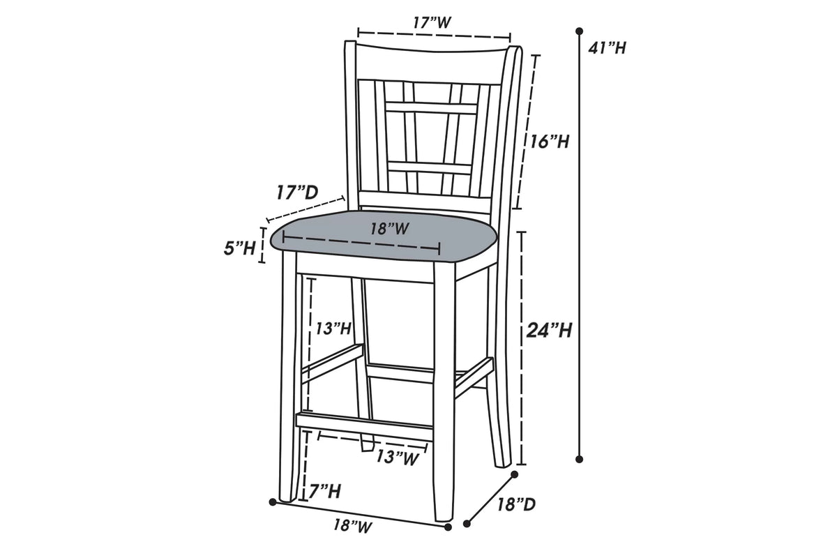 4-Seats Counter Height Dining Set
