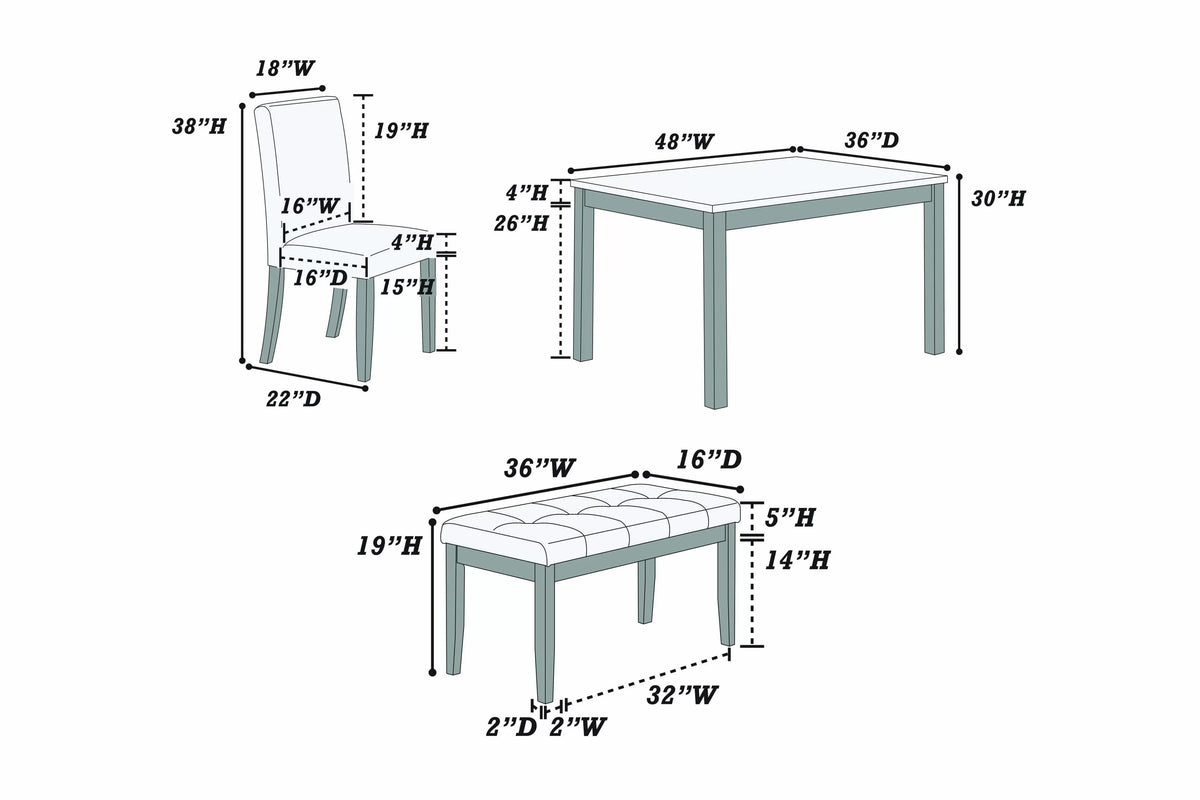4-Seats Dining Set