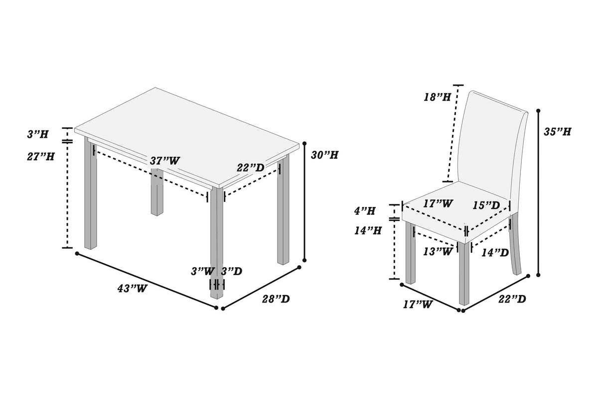 4-Seats Dining Set