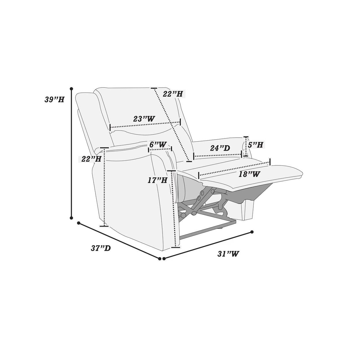 Manual Mechanism Single Recliner