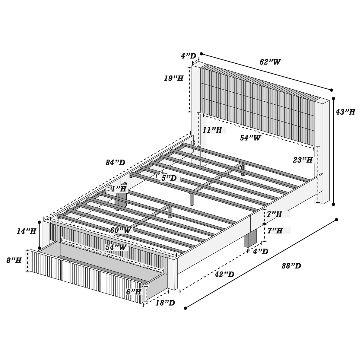 Full/Queen Size Bed