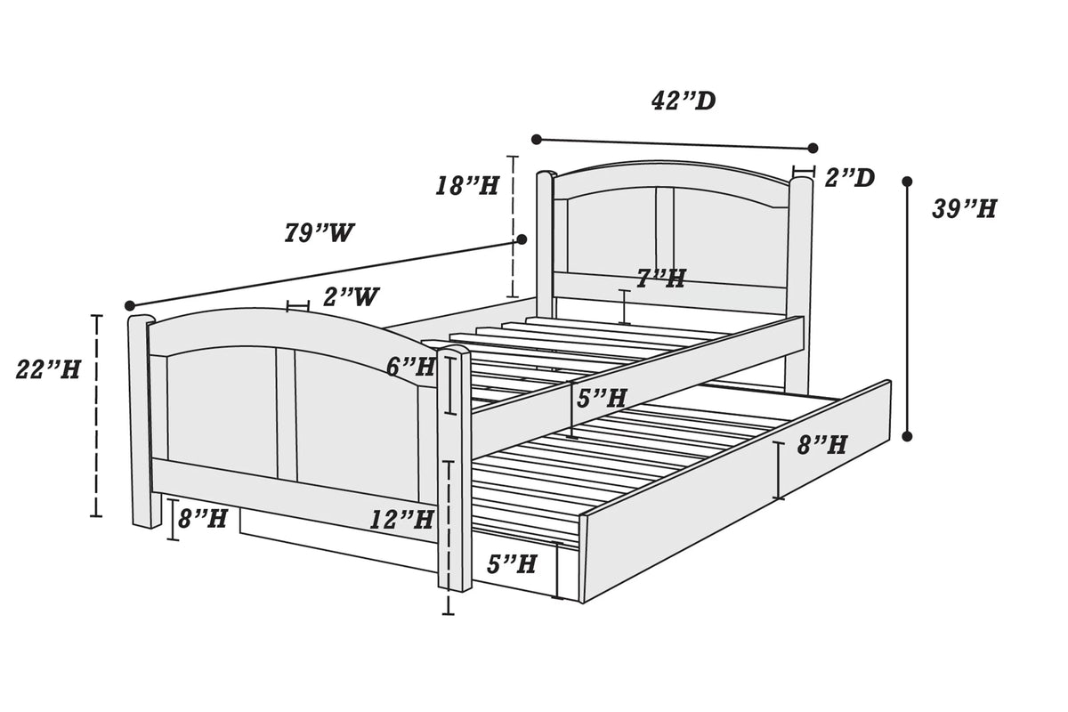 Twin Size Bed With Trundle