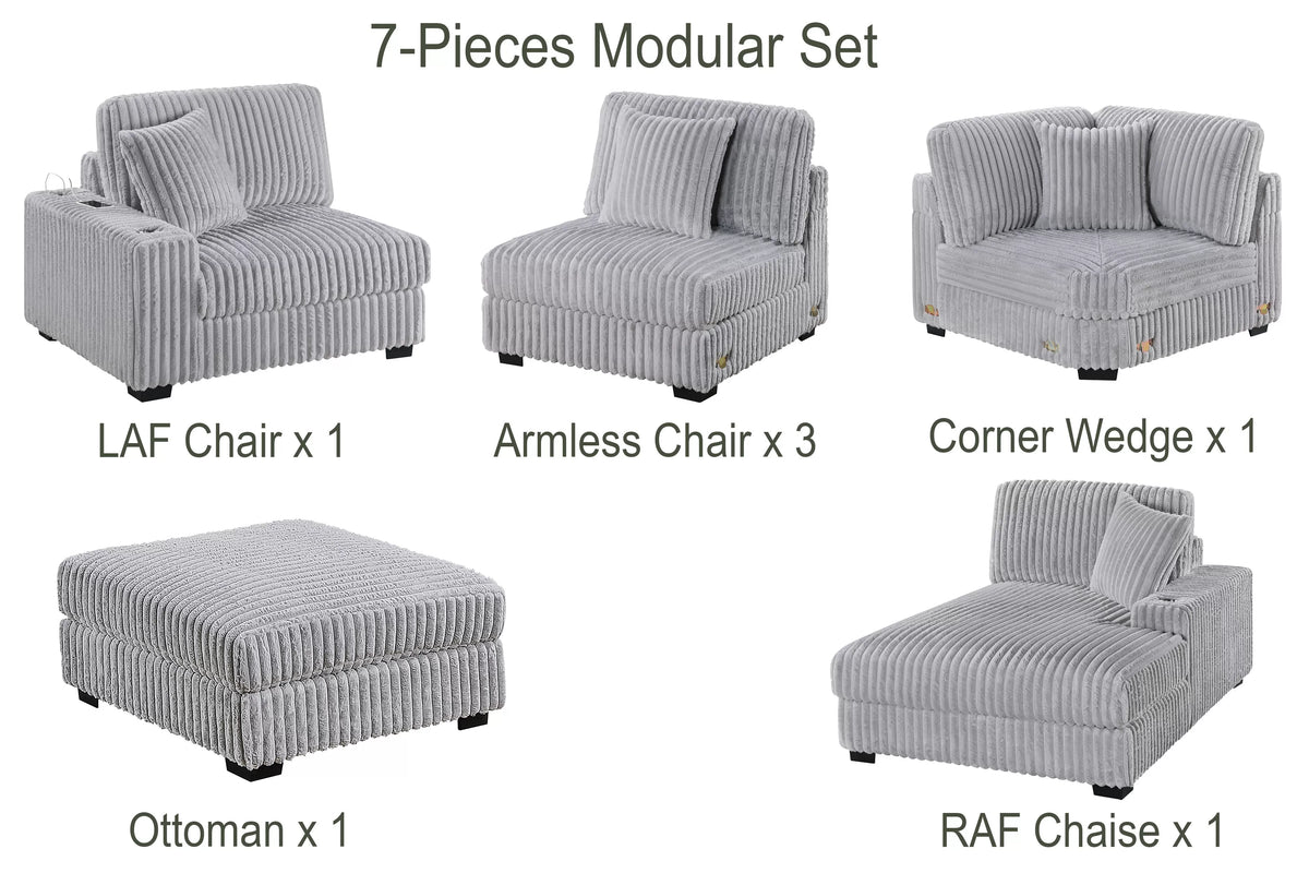 6 to 7-Pieces XL Modular Sectional Sofa Set