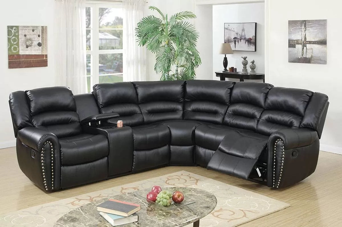 Manual & Power Mechanism Reclining Sectional Sofa