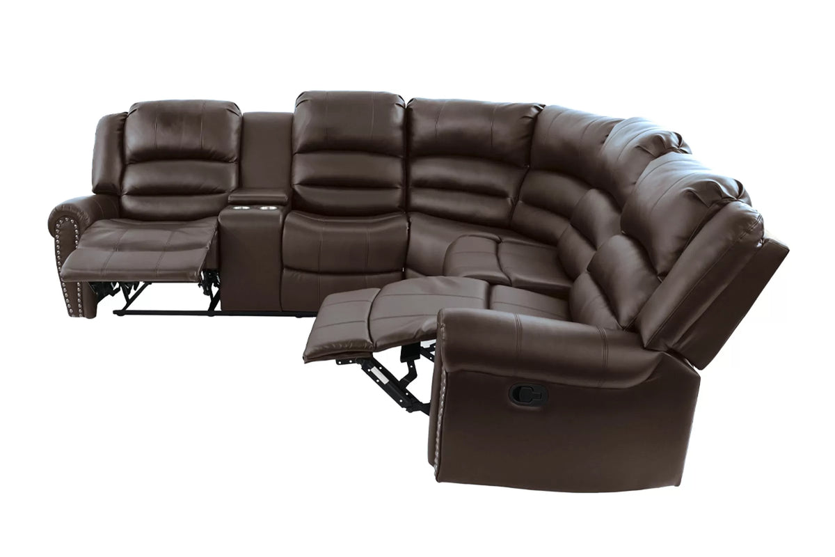 Manual & Power Mechanism Reclining Sectional Sofa