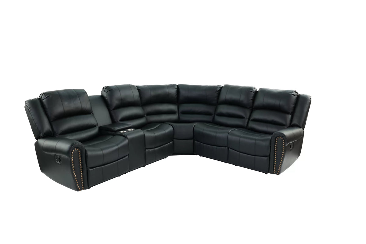 Manual & Power Mechanism Reclining Sectional Sofa