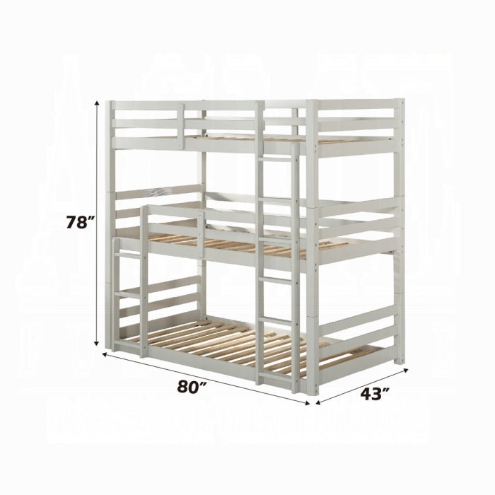 Ronnie Triple Twin Bunk Bed