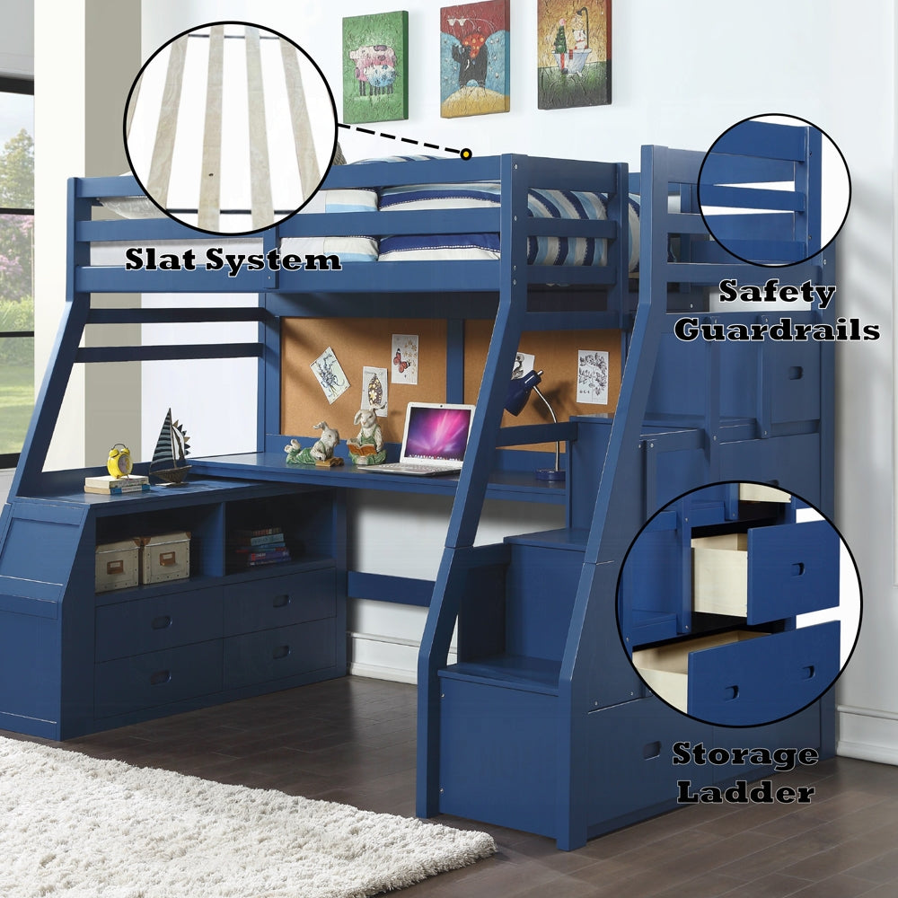 Jason Twin/Full Bunk Bed W/Trundle & Storage