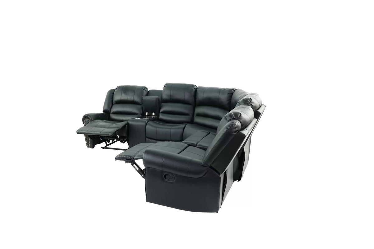 Manual & Power Mechanism Reclining Sectional Sofa