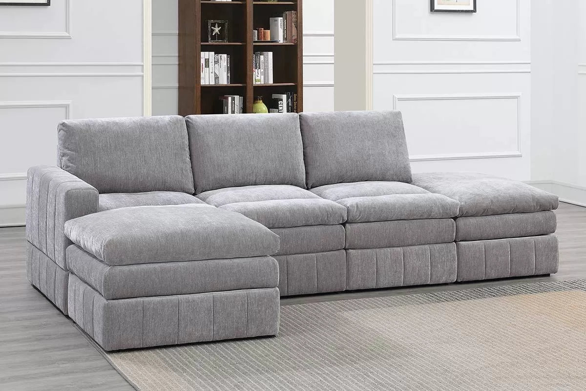 5 to 6-Pieces Modular Sectional Sofa Set