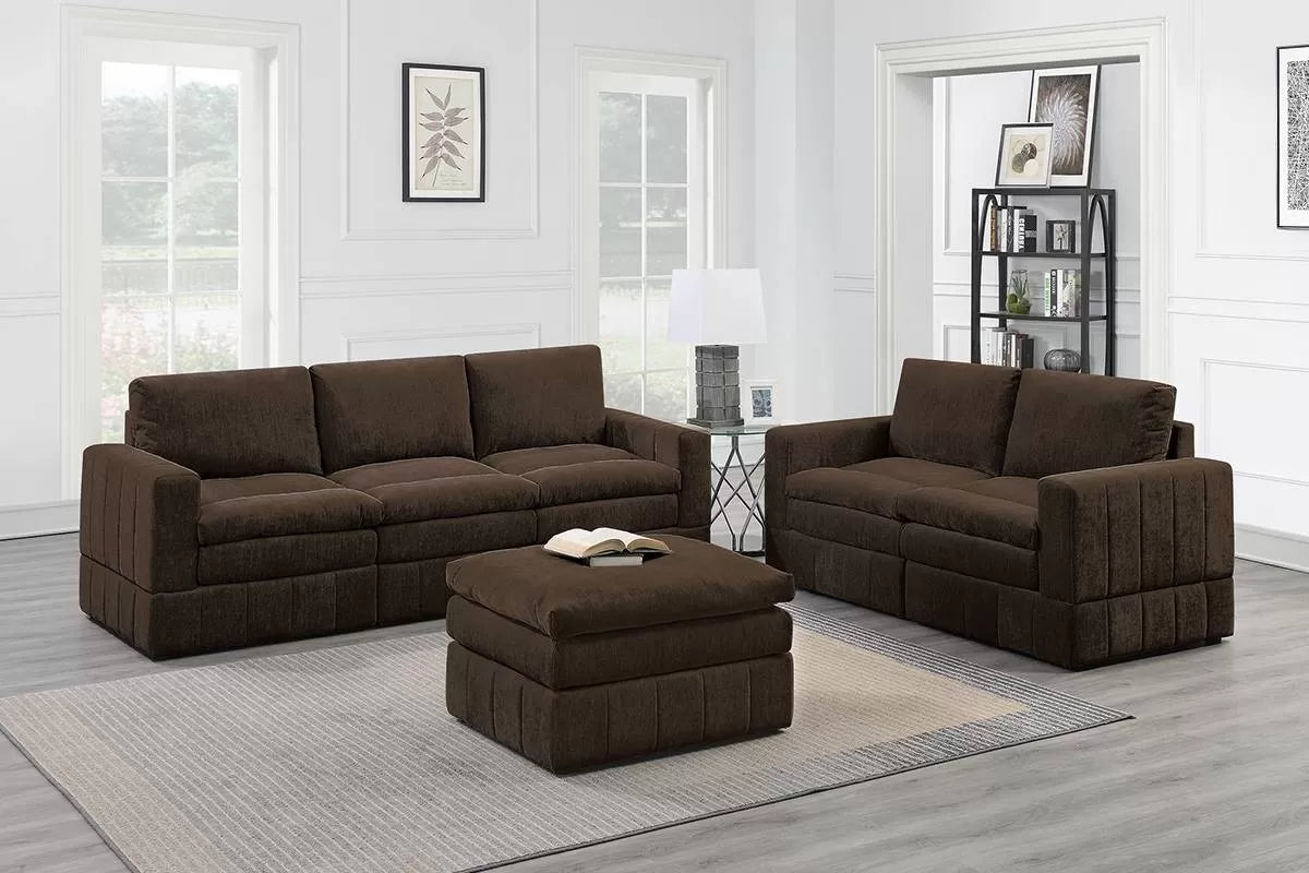 5 to 6-Pieces Modular Sectional Sofa Set