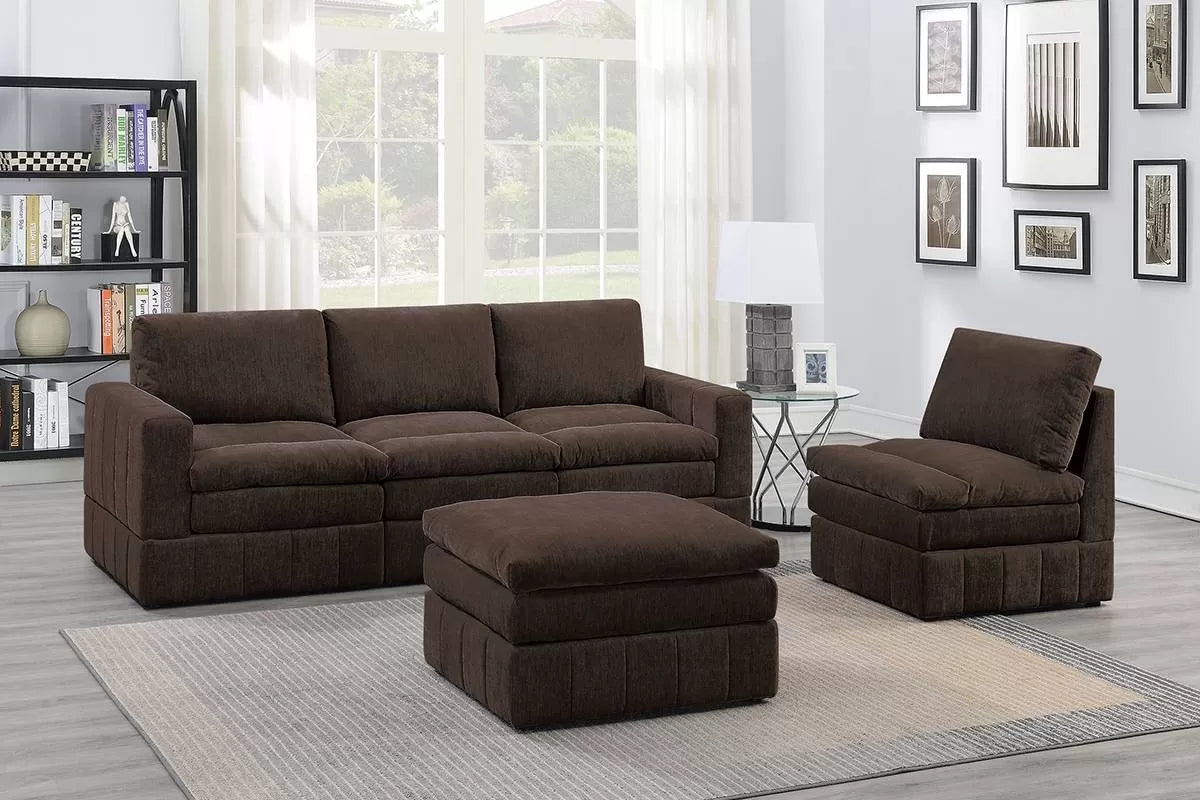 5 to 6-Pieces Modular Sectional Sofa Set