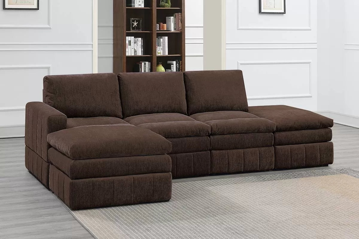 5 to 6-Pieces Modular Sectional Sofa Set