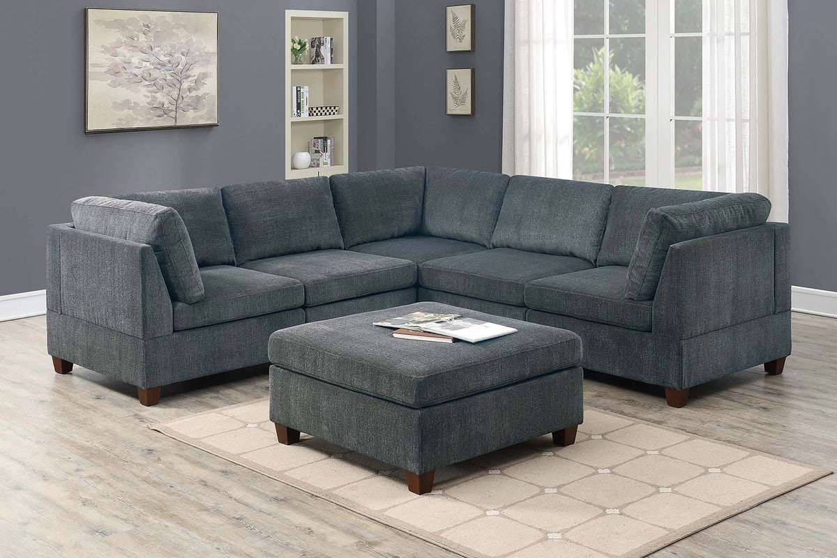 6 to 7-Pieces Modular Sectional Sofa Set