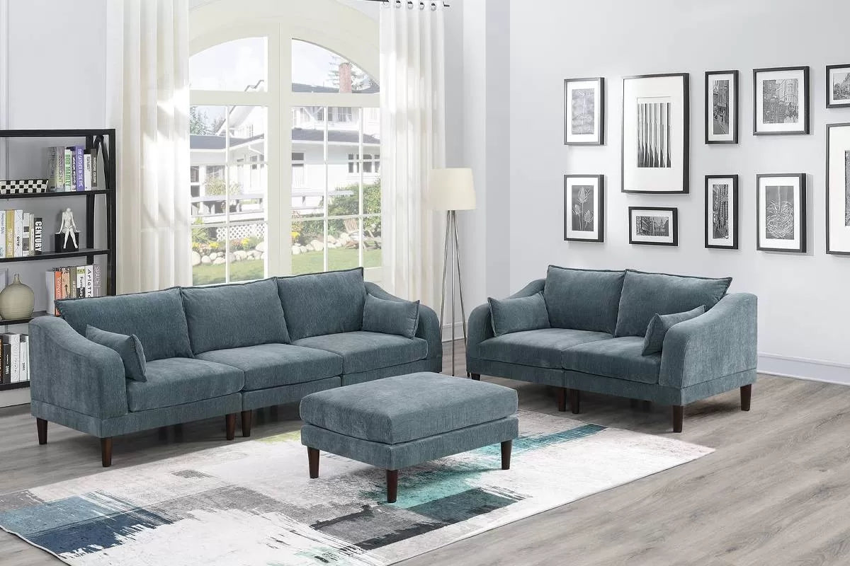 5 to 6-Pieces Modular Sectional Sofa Set