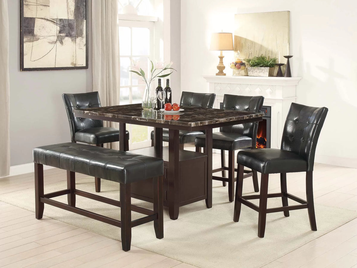 6-Seats Counter Height Dining Set