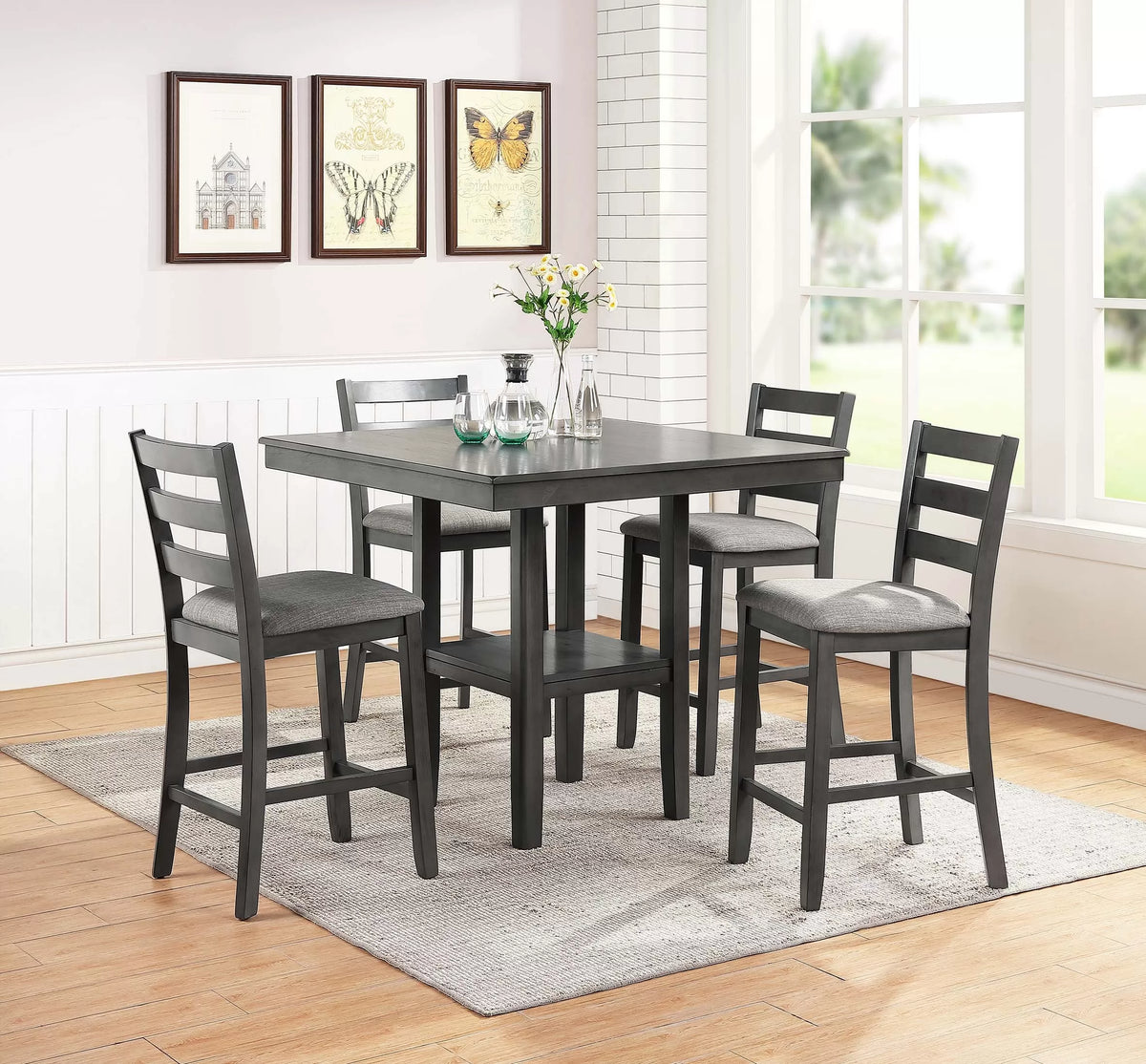 4-Seats Counter Height Dining Set
