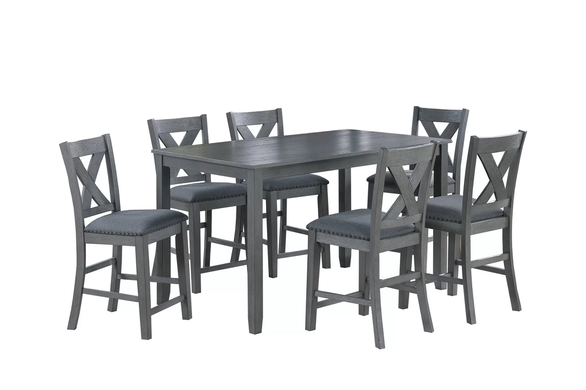 6-Seats Counter Height Dining Set