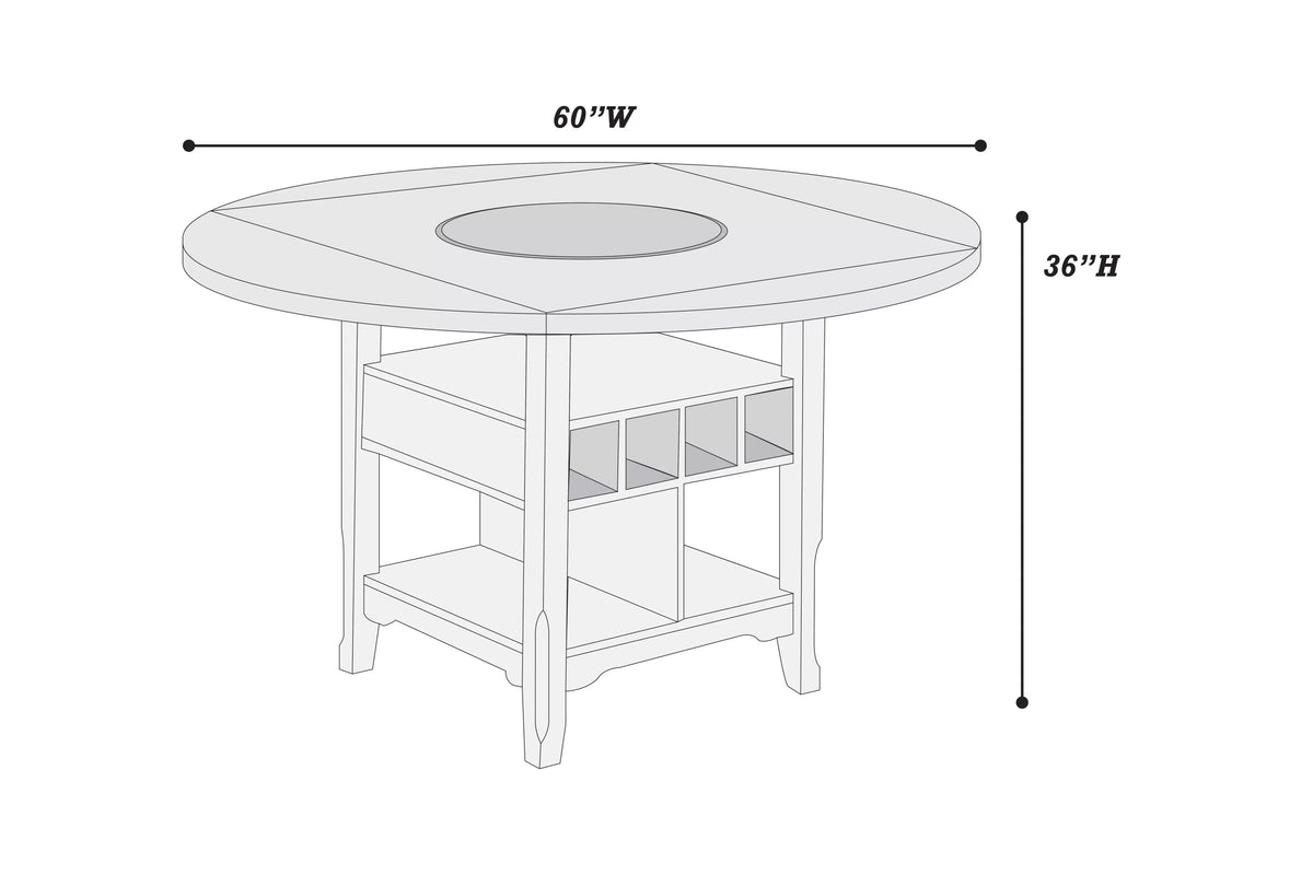 6-Seats Counter Height Dining Set
