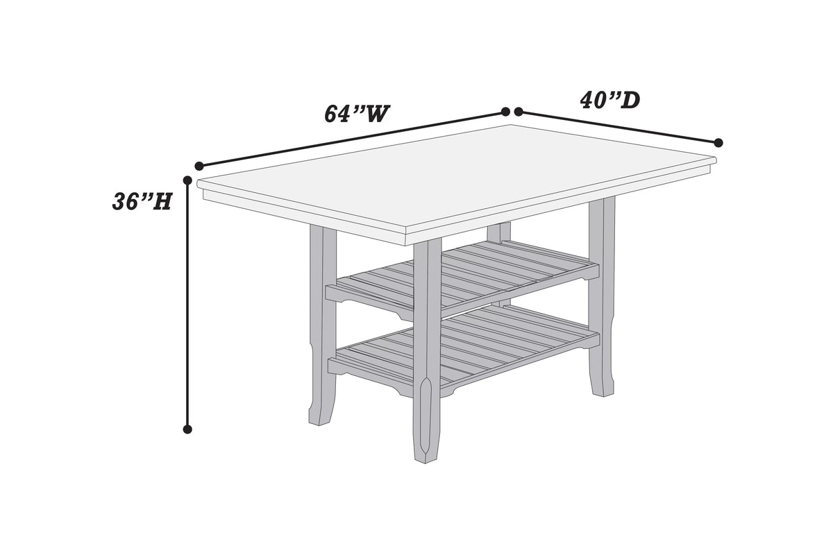 6-Seats Counter Height Dining Set