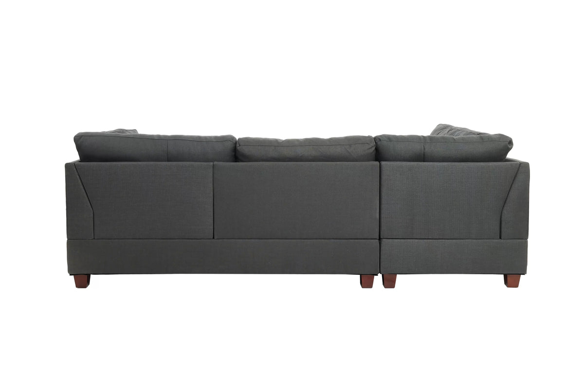 3-Pieces Reversible Sectional Sofa Set
