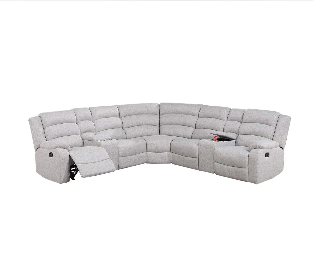 Manual Mechanism Reclining Sectional Sofa