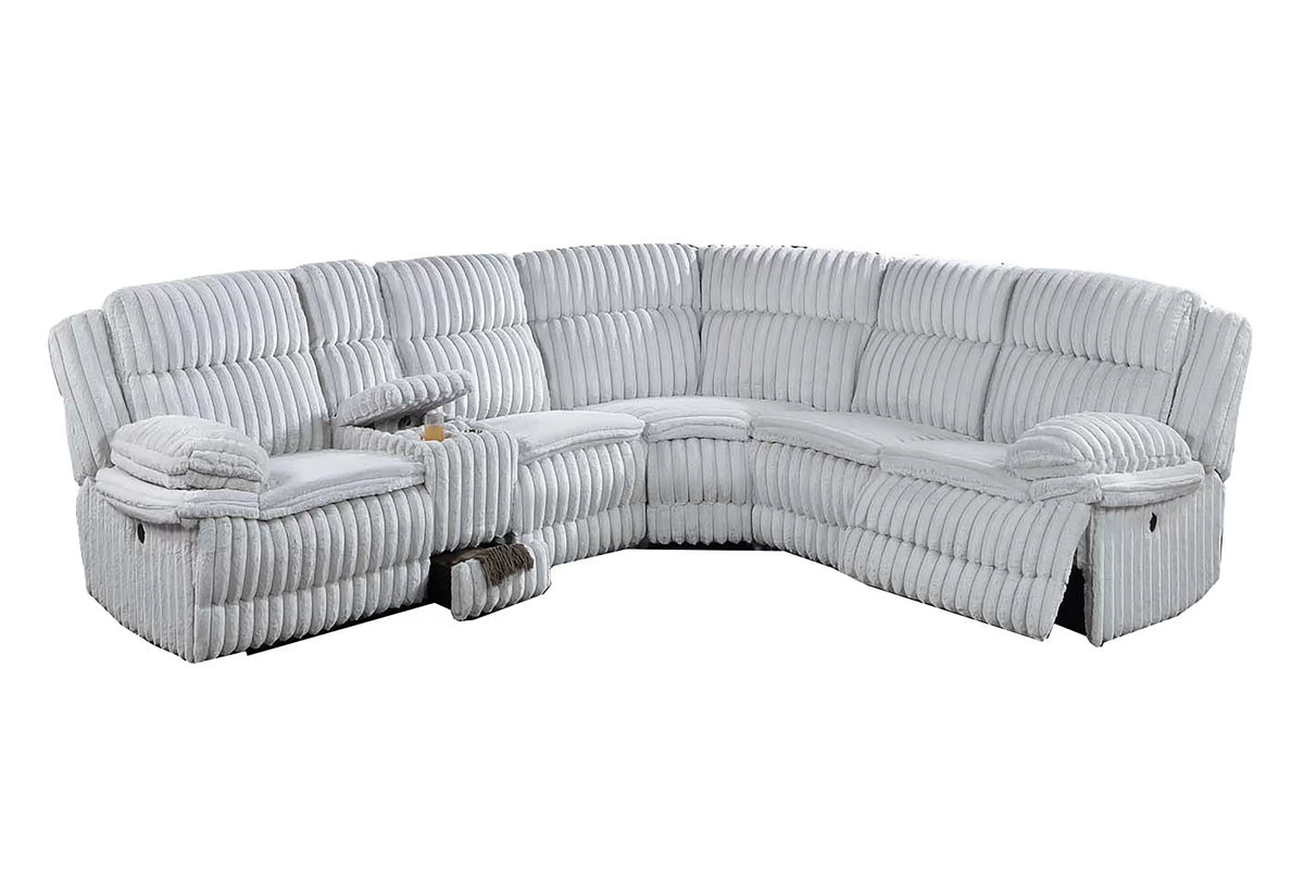 Manual & Power Mechanism Reclining Sectional Sofa