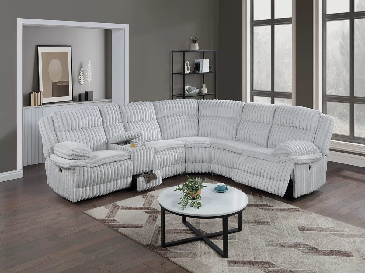 Manual & Power Mechanism Reclining Sectional Sofa