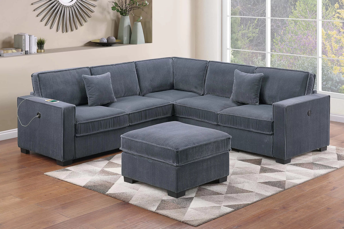 4-Pieces Sectional Sofa Set