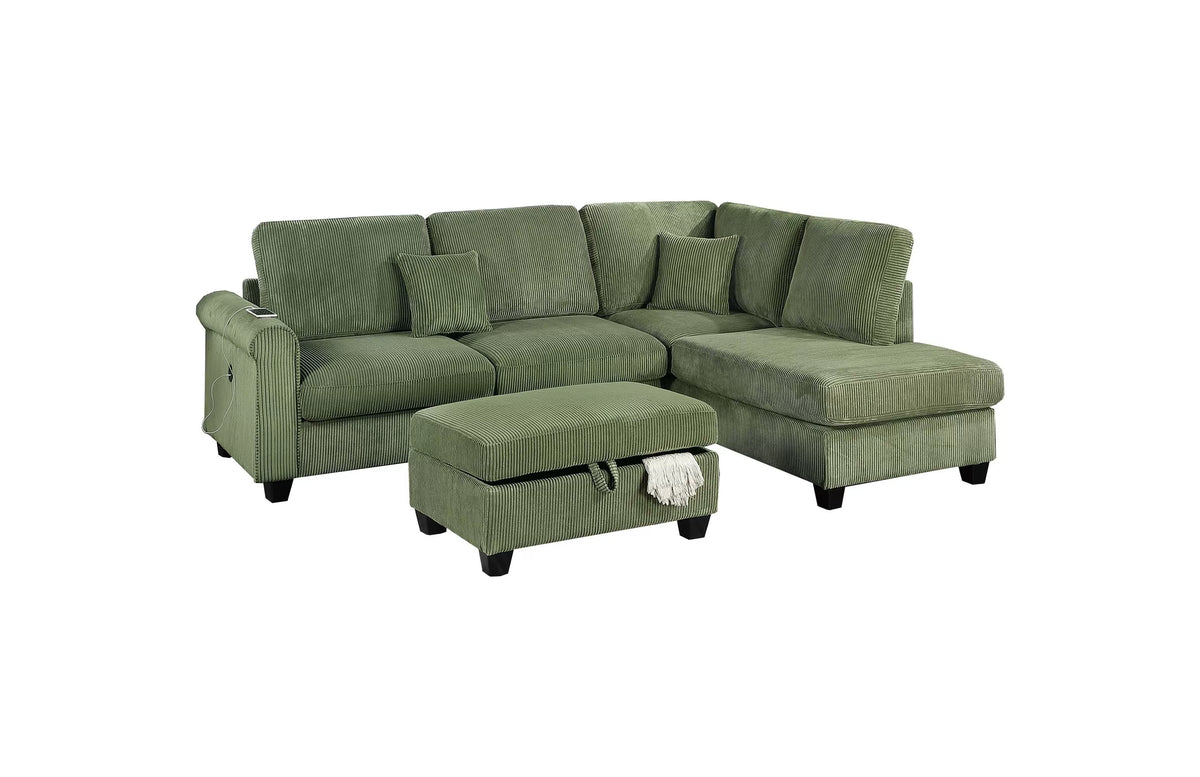 3-Pieces Sectional Sofa Set