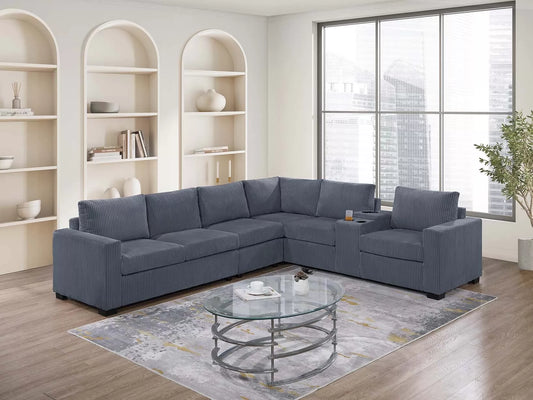 4-Pieces Reversible Sectional Sofa