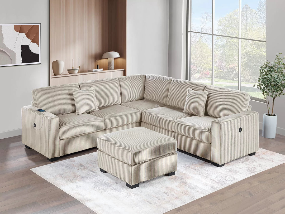 4-Pieces Sectional Sofa Set