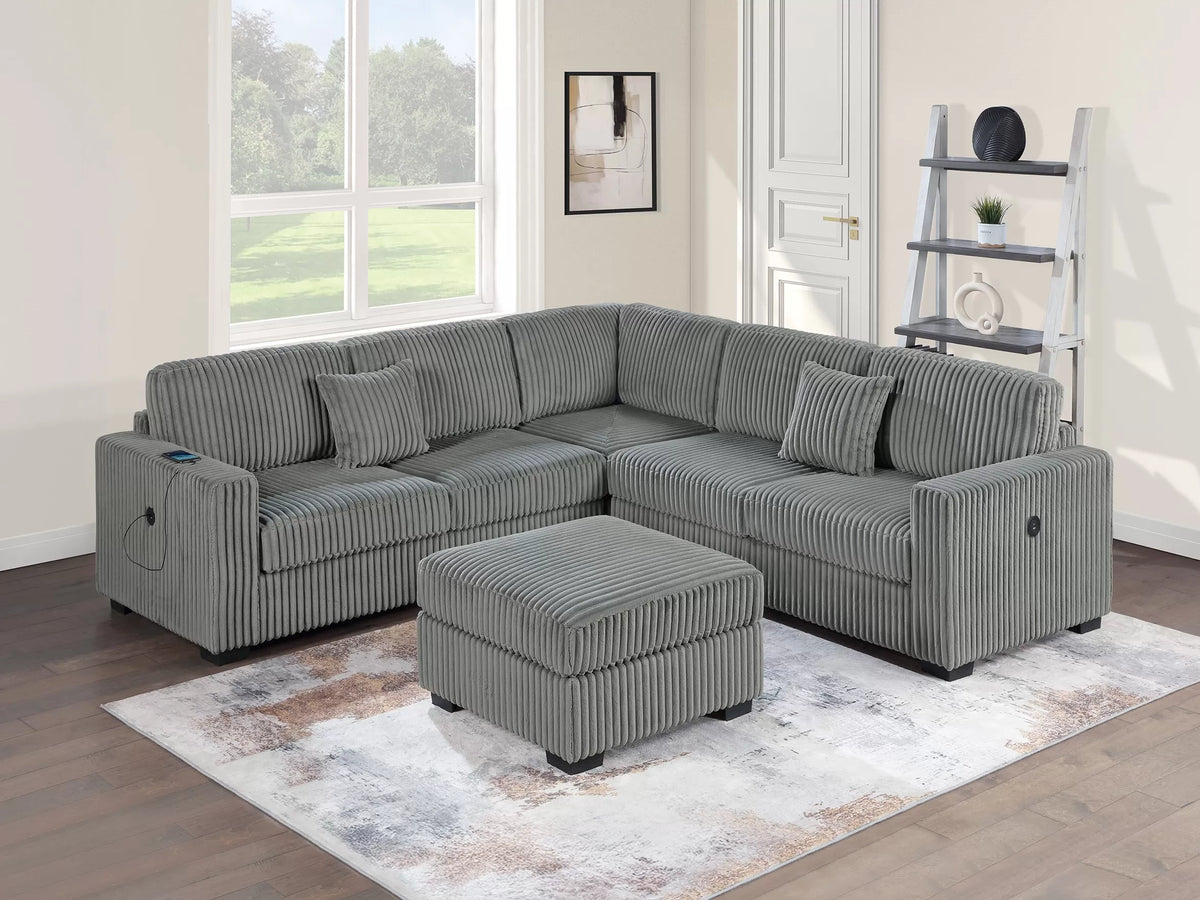 4-Pieces Sectional Sofa Set