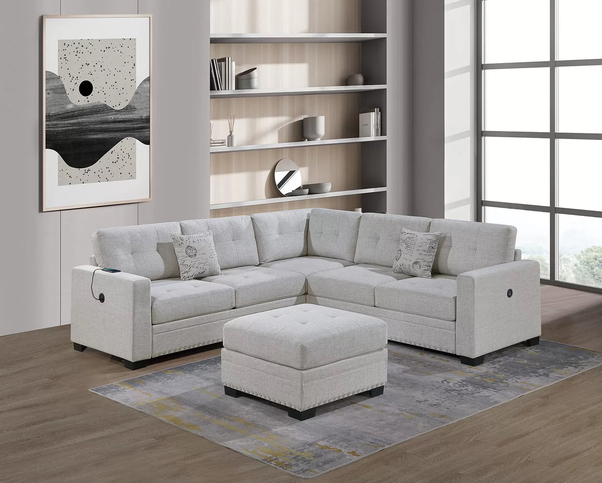 4-Pieces Sectional Sofa Set