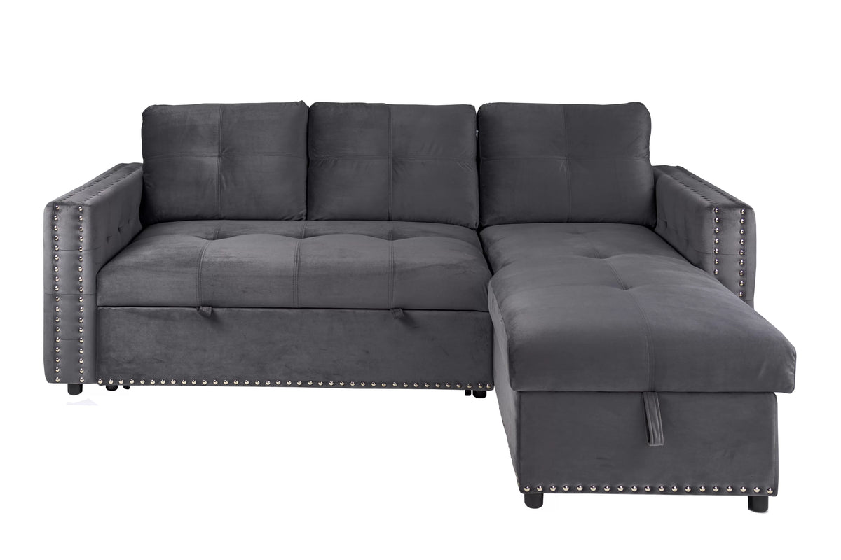 2-Pieces Reversible Convertible Sectional Sofa