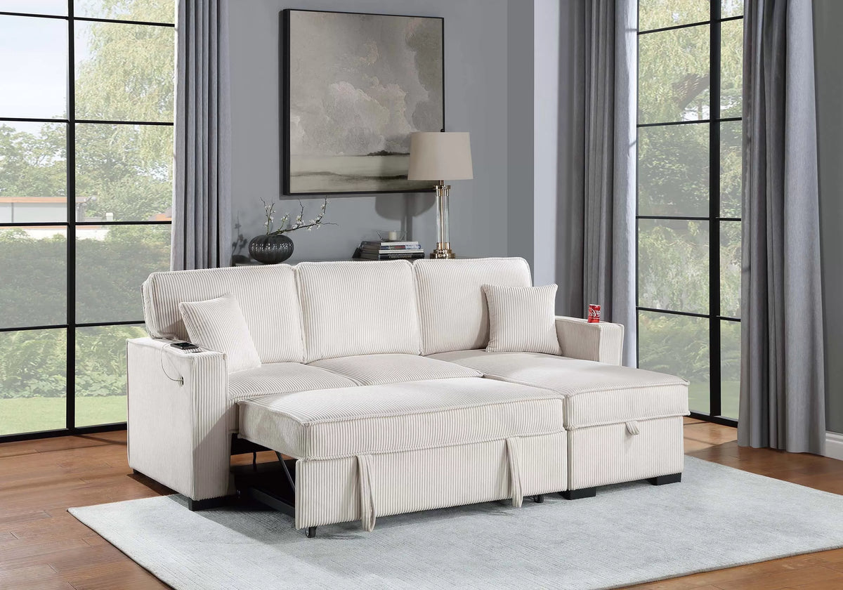 2-Pieces Reversible Convertible Sectional Sofa