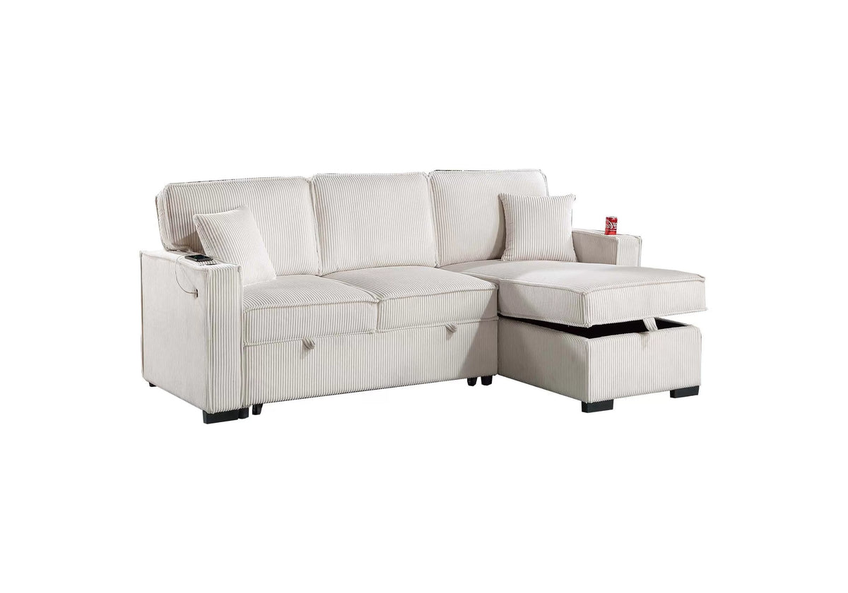 2-Pieces Reversible Convertible Sectional Sofa