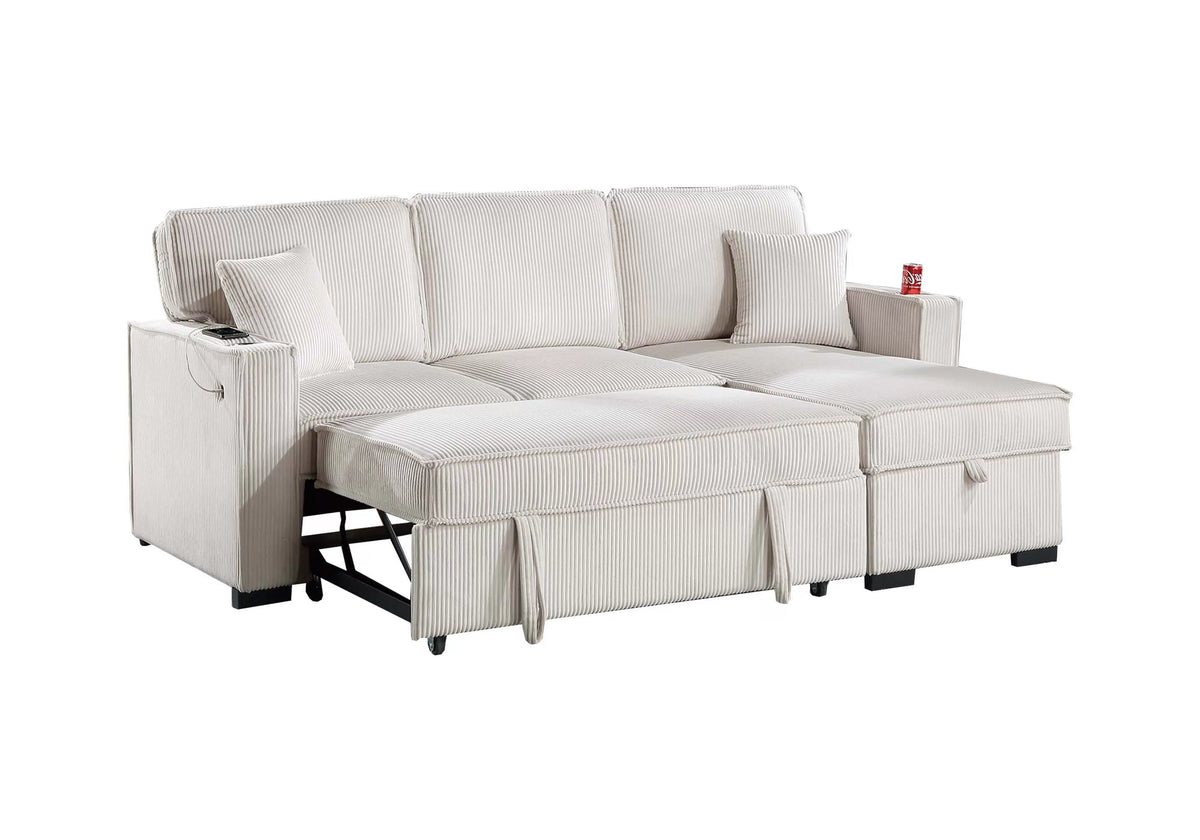 2-Pieces Reversible Convertible Sectional Sofa