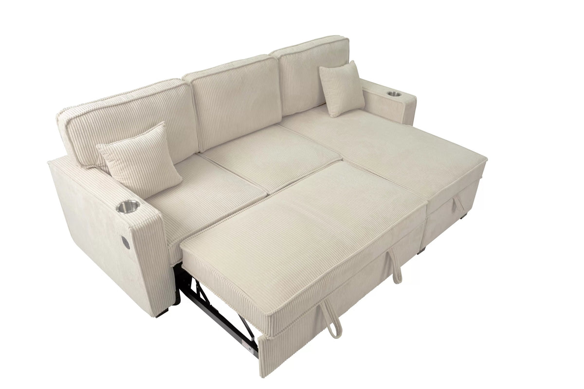2-Pieces Reversible Convertible Sectional Sofa