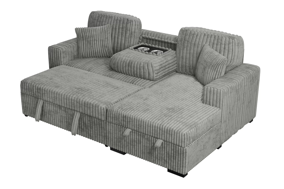 2-Pieces Convertible Sectional Sofa