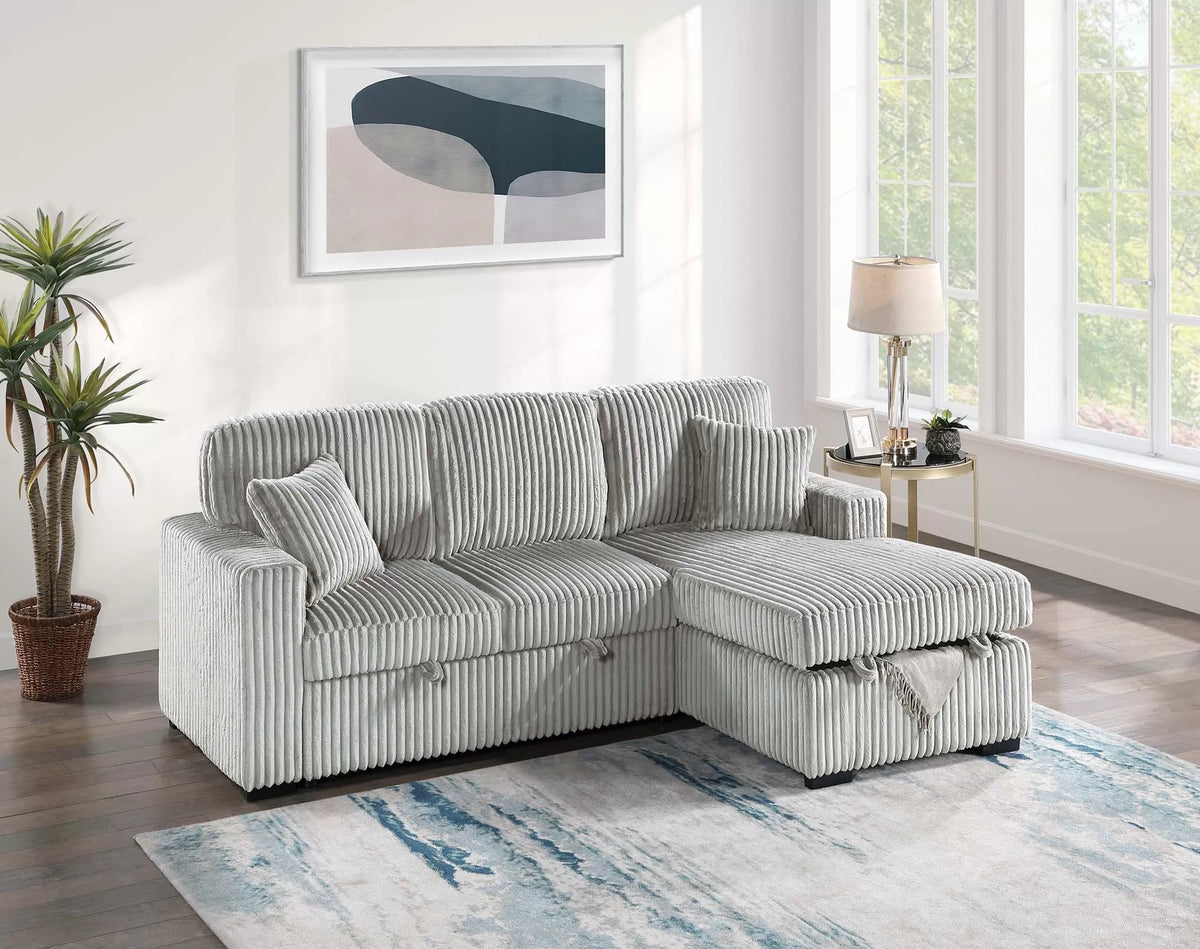 2-Pieces Convertible Sectional Sofa