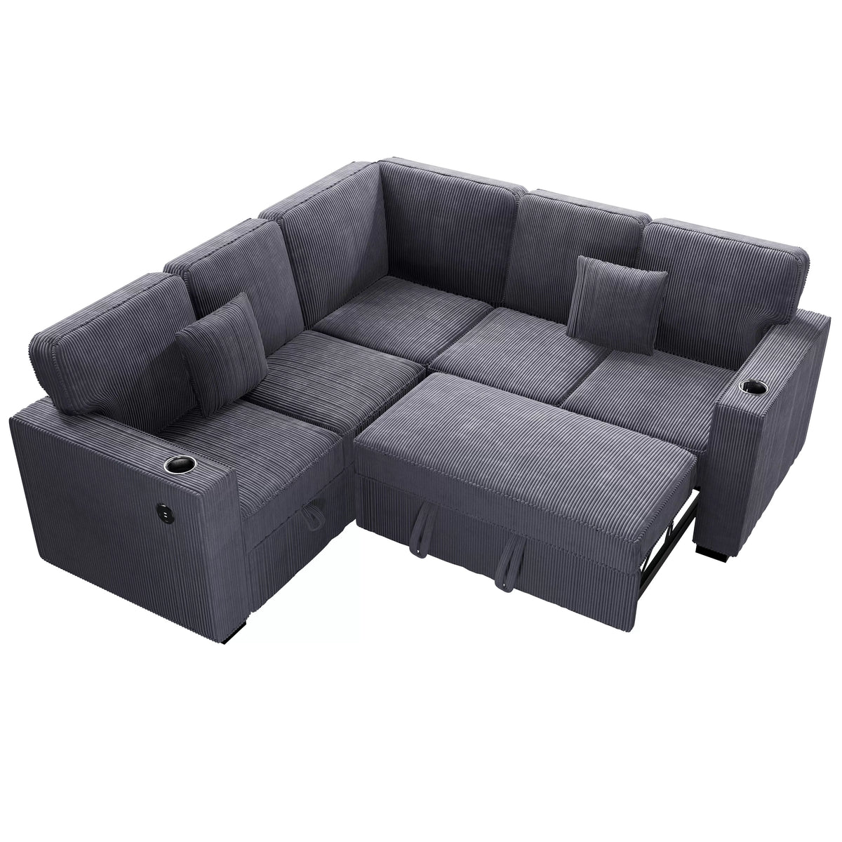 3-Pieces Reversible Convertible Sectional Sofa