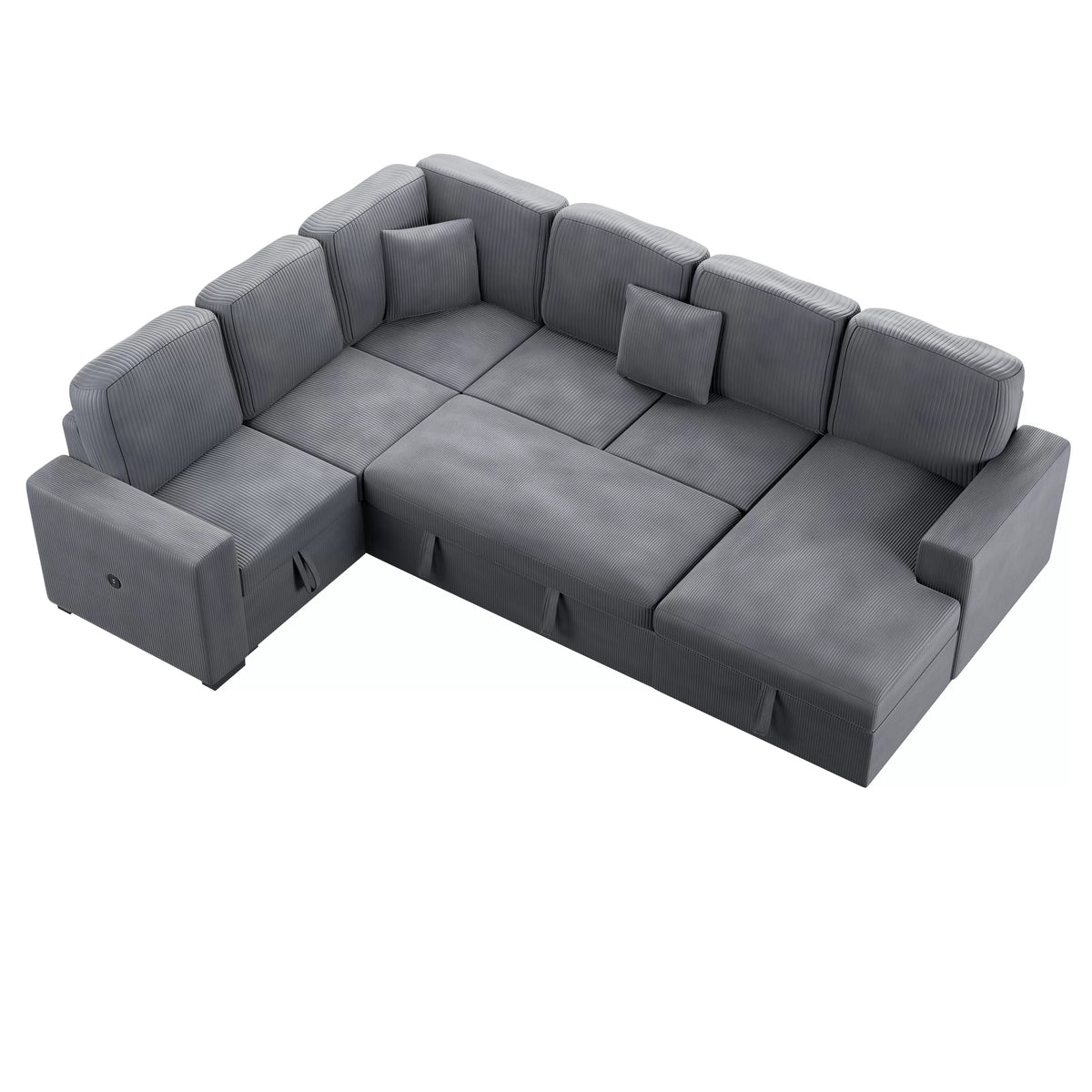 4-Pieces Convertible Sectional Sofa