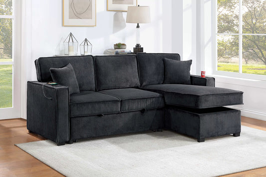 2-Pieces Reversible Convertible Sectional Sofa