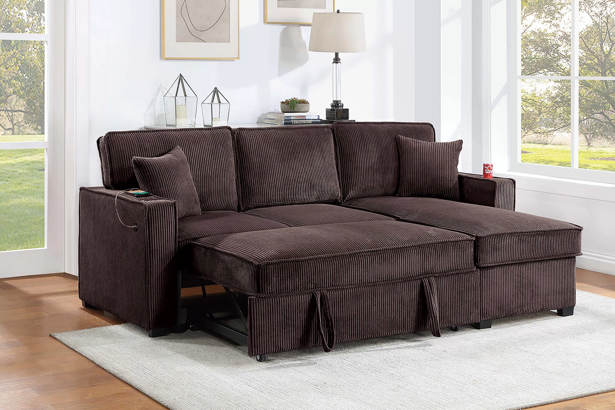 2-Pieces Reversible Convertible Sectional Sofa