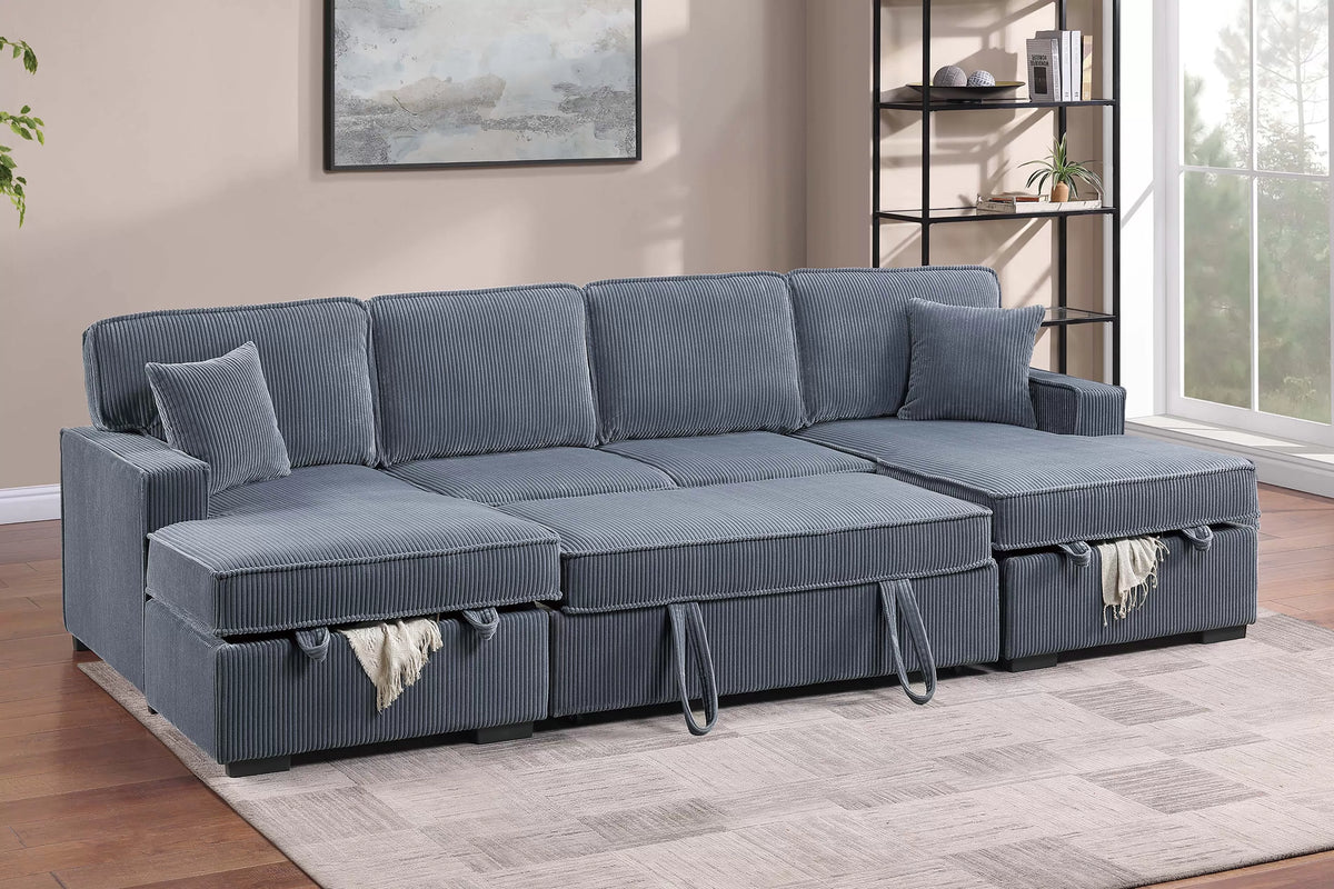 3-Pieces Convertible Sectional Sofa