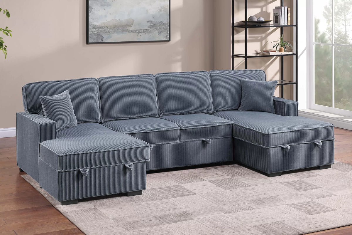 3-Pieces Convertible Sectional Sofa