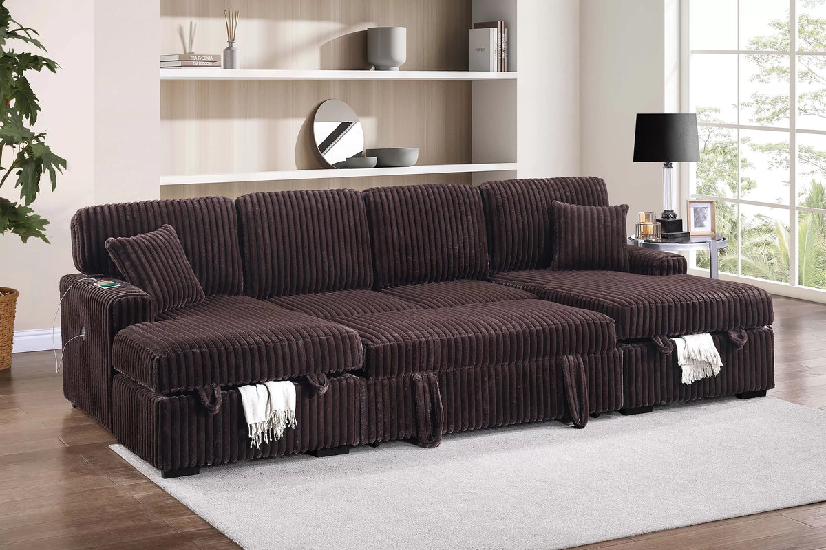 3-Pieces Convertible Sectional Sofa