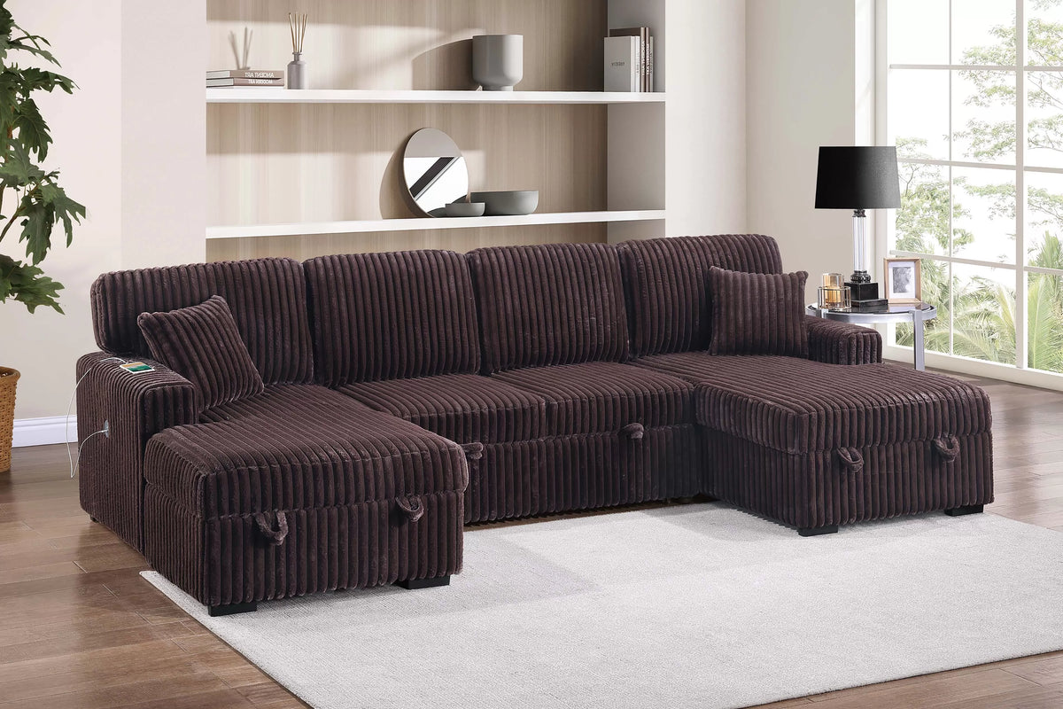 3-Pieces Convertible Sectional Sofa