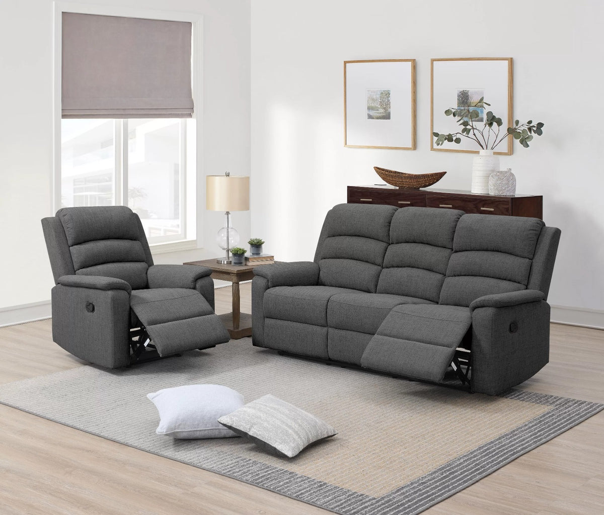 Manual Mechanism Reclining Sofa